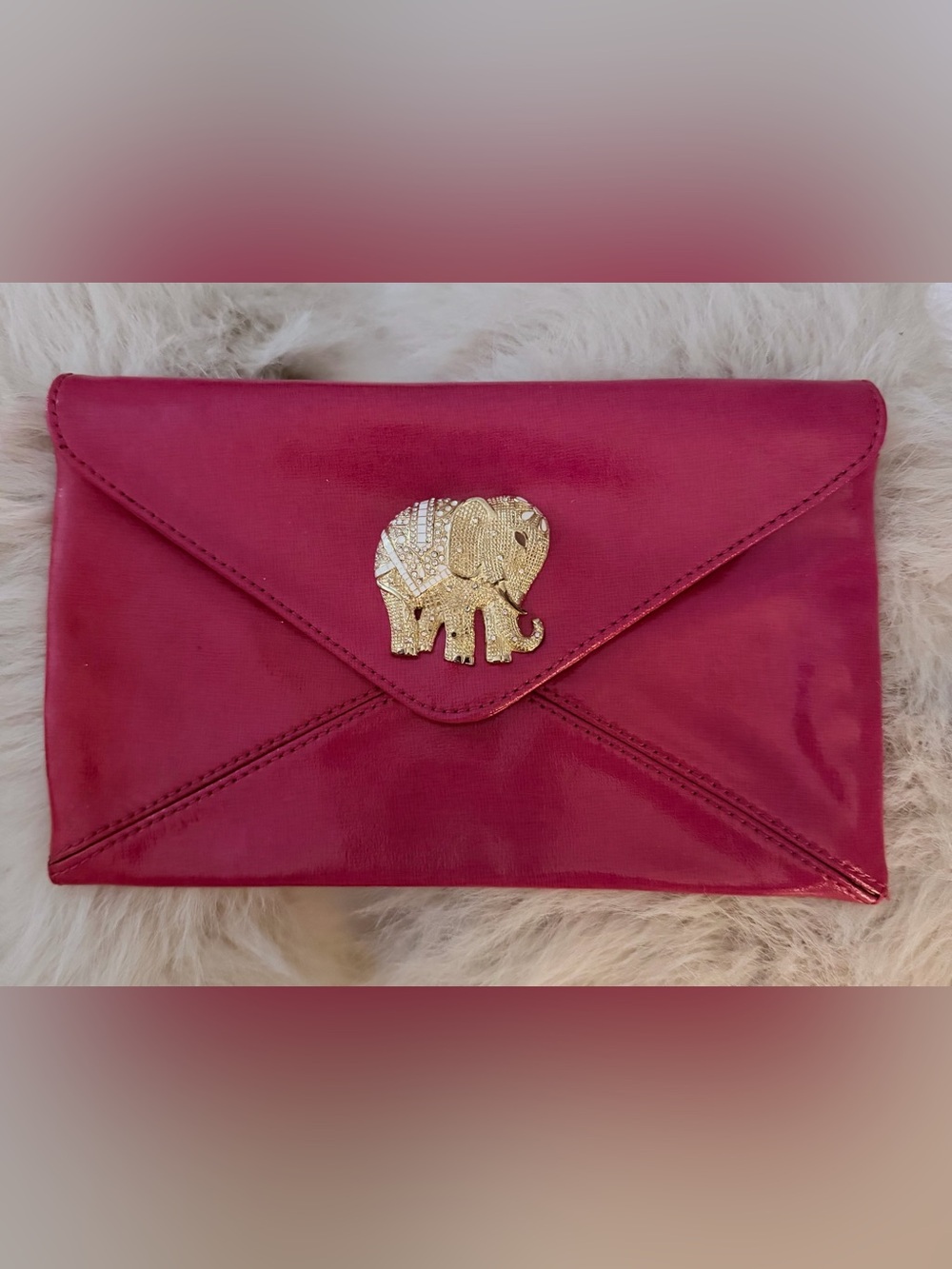 LILLY PULITZER Womens Elephant Clutch Handbag Purse